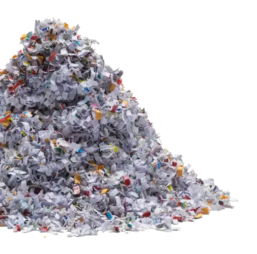 heap of shredded paper